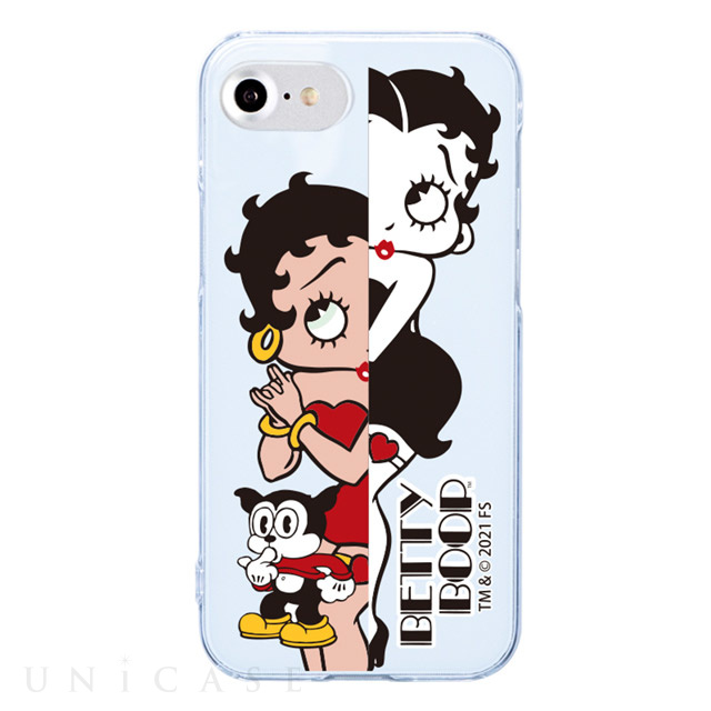 【iPhoneSE(第3/2世代)/8/7/6s/6 ケース】Betty Boop クリアケース (Front and back)