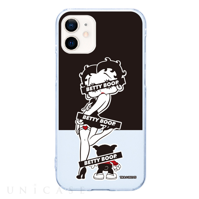 【iPhone11/XR ケース】Betty Boop クリアケース (Black and white)