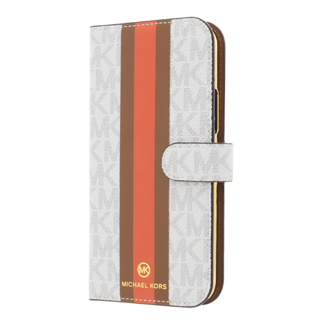 【iPhone12/12 Pro ケース】Folio Case Stripe with Hand Strap - MagSafe (Bright White)サブ画像