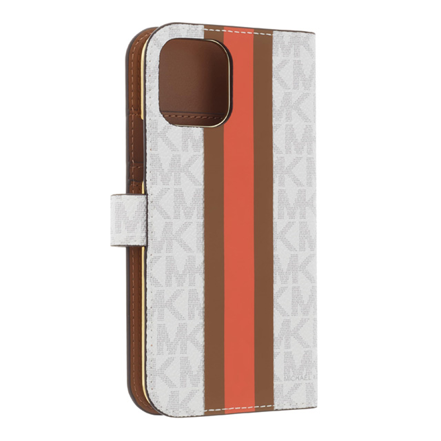 【iPhone12/12 Pro ケース】Folio Case Stripe with Hand Strap - MagSafe (Bright White)サブ画像