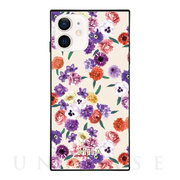 【iPhone11/XR ケース】ガラスケース (Floral Sun)
