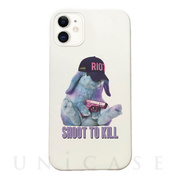 【iPhone11/XR ケース】シリコンケース (SHOOT TO KILL WH)