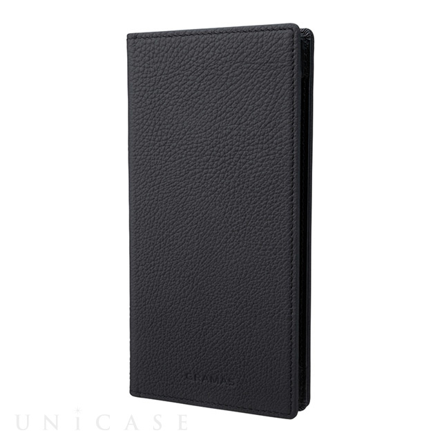 【マルチ スマホケース】”UNIVERSAL CASE” German Shrunken-calf Genuine Leather Book Case (Regular size) Black