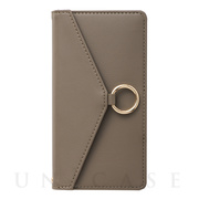 【iPhone13 Pro ケース】Letter Ring Flip Case for iPhone13 Pro (mocha)