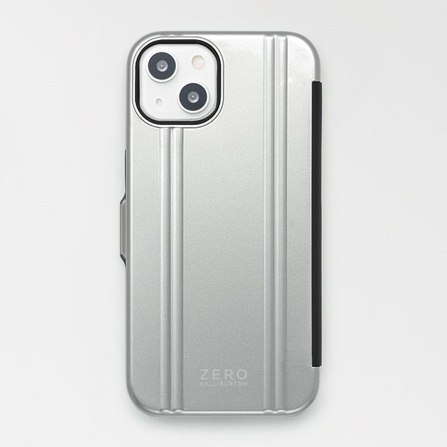 【iPhone13 ケース】ZERO HALLIBURTON Hybrid Shockproof Flip Case for iPhone13 (Silver)サブ画像