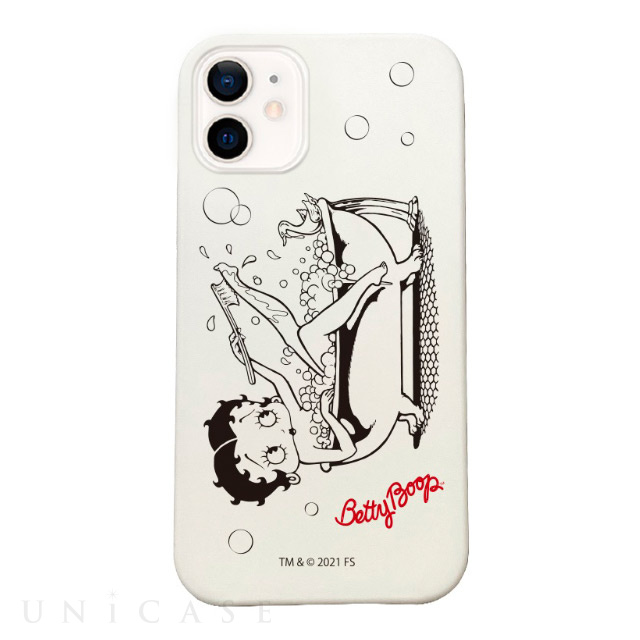 【iPhone12/12 Pro ケース】Betty Boop シリコンケース ホワイト (Bath)