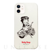【iPhone12/12 Pro ケース】Betty Boop シリコンケース ホワイト (Black Bike)
