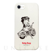 【iPhoneSE(第3/2世代)/8/7/6s/6 ケース】Betty Boop シリコンケース ホワイト (Black Bike)