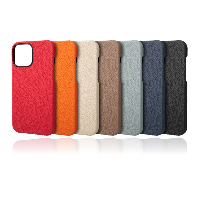 【iPhone13 Pro Max ケース】German Shrunken-calf Leather Shell Case (Red)サブ画像