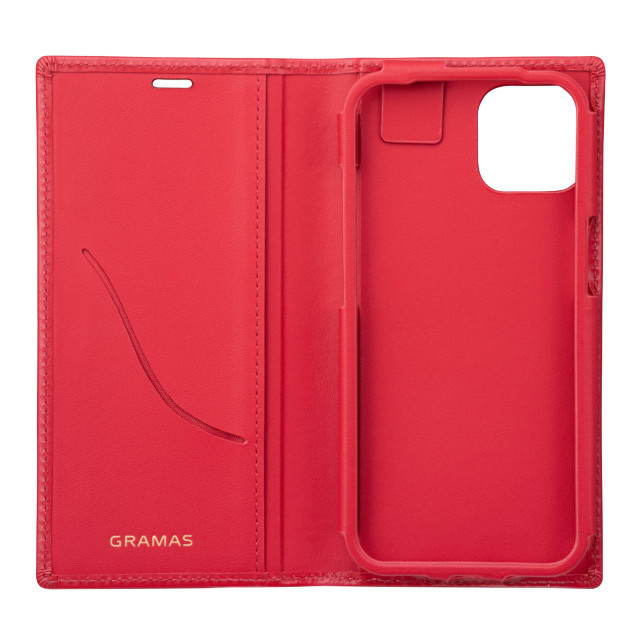 【iPhone13 ケース】Italian Genuine Leather Book Case (Red)サブ画像