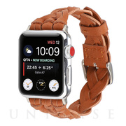 【Apple Watch バンド 41/40/38mm】ラティスレザーベルト (ブラウン) for Apple Watch SE(第2/1世代)/Series9/8/7/6/5/4/3/2/1