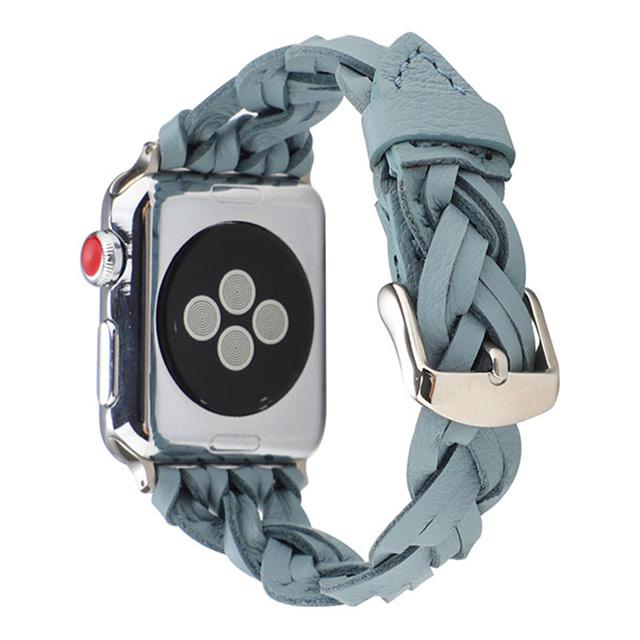 【Apple Watch バンド 41/40/38mm】ラティスレザーベルト (ブルー) for Apple Watch SE(第2/1世代)/Series9/8/7/6/5/4/3/2/1サブ画像