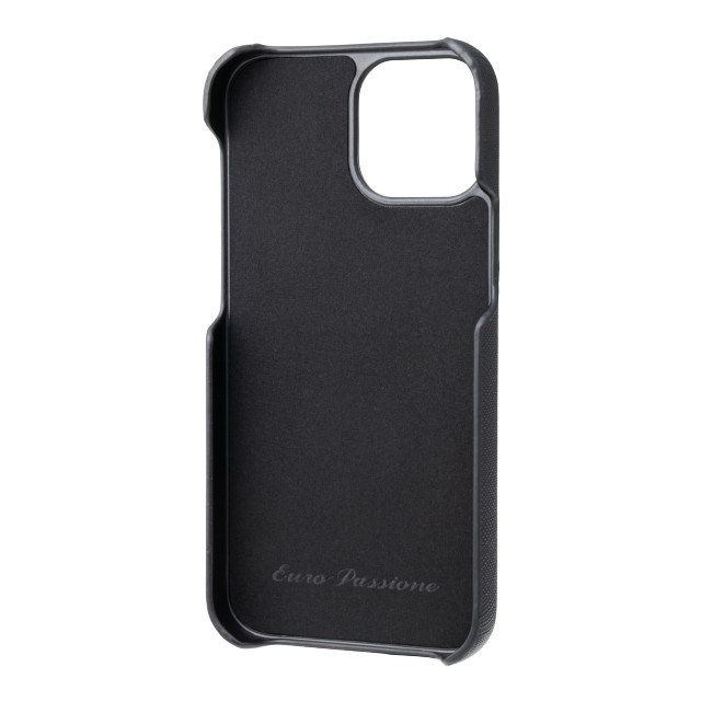【iPhone13 mini/12 mini ケース】“EURO Passione” PU Leather Shell Case (Black)サブ画像
