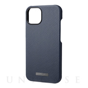 【iPhone13 ケース】“EURO Passione” PU Leather Shell Case (Dark Navy)