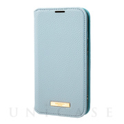 【iPhone13 mini/12 mini ケース】“Shrink” PU Leather Book Case (Light Blue)