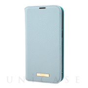 【iPhone13 Pro ケース】“Shrink” PU Leather Book Case (Light Blue)
