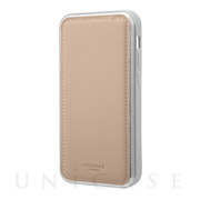 【iPhone13 mini/12 mini ケース】“Shrink” PU Leather Full Cover Hybrid Shell Case (Greige)