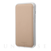 【iPhone13/13 Pro ケース】“Shrink” PU Leather Full Cover Hybrid Shell Case (Greige)