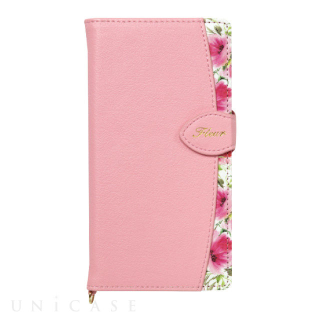 【iPhone13 ケース】手帳型ケース Fleur (Pink)
