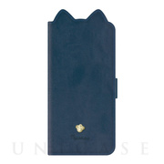 【iPhone13 mini ケース】手帳型ケース Mewmew (Navy blue)