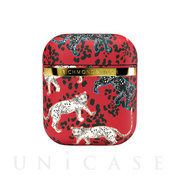 【AirPods(第2/1世代) ケース】Samba Red Leopard Case