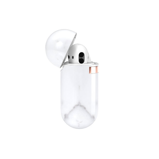 【AirPods(第2/1世代) ケース】White Marble Caseサブ画像