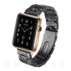 【Apple Watch バンド 41/40/38mm】べっ甲風バンド (ブラック) for Apple Watch SE/Series7/6/5/4/3/2/1