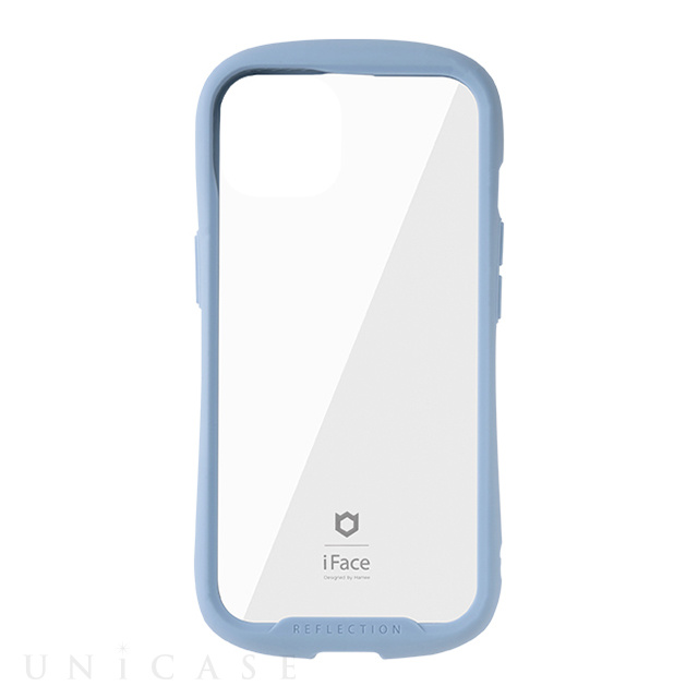 【iPhone13 ケース】iFace Reflection強化ガラスクリアケース (ペールブルー)