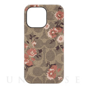 【iPhone13 Pro ケース】Slim Wrap Case (Prairie Rose Signature C Khaki/Blush/Terracota)