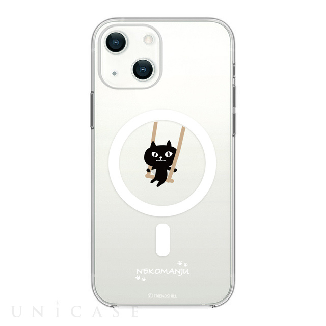 【iPhone13 mini ケース】Magsafe対応ケース ネコマンジュウ (ブランコ)