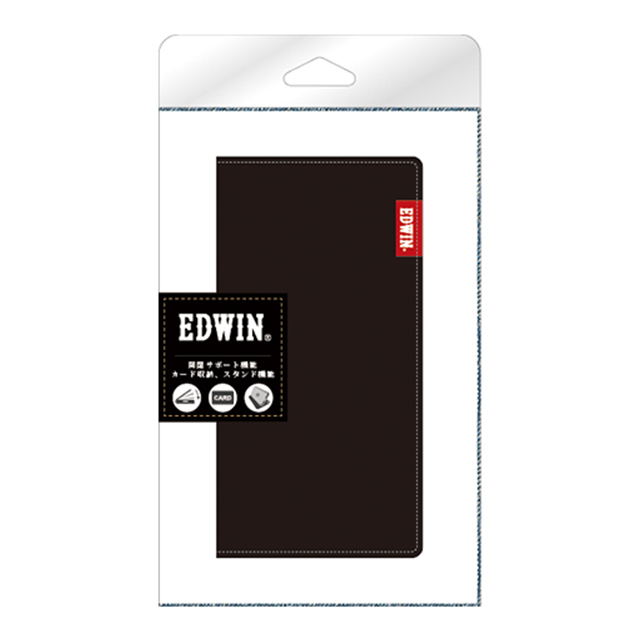 【iPhone13 mini ケース】EDWIN 手帳ケース (タグデニム/ブラック)サブ画像