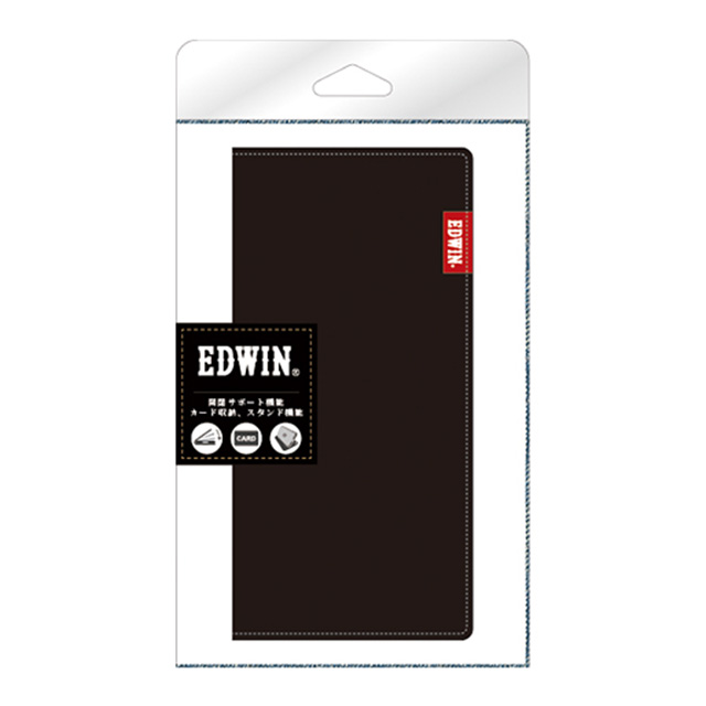 【iPhone13/13 Pro ケース】EDWIN 手帳ケース (タグデニム/ブラック)サブ画像