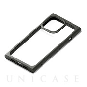 【iPhone13 Pro ケース】ガラスタフケース スクエアタイプ (ブラック)