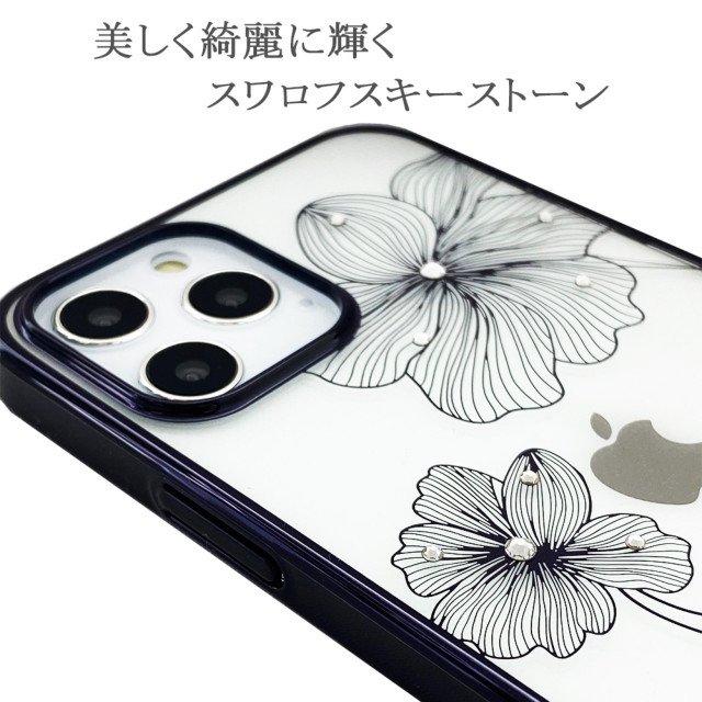 【iPhone13 ケース】Crystal Flora  Series case (black)サブ画像