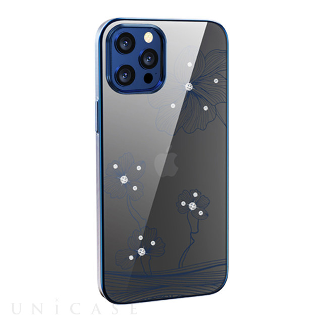 【iPhone13 Pro ケース】Crystal Flora  Series case (blue)