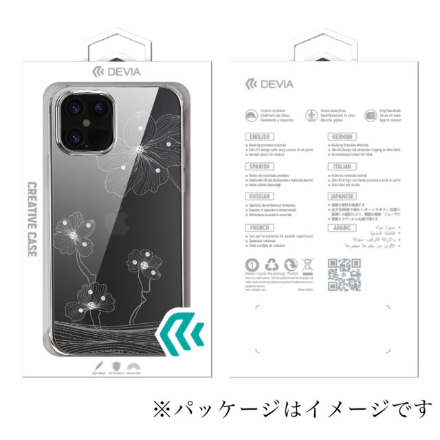 【iPhone13 Pro Max ケース】Crystal Flora  Series case (silver)サブ画像