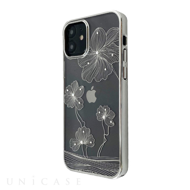 【iPhone13 Pro Max ケース】Crystal Flora  Series case (silver)