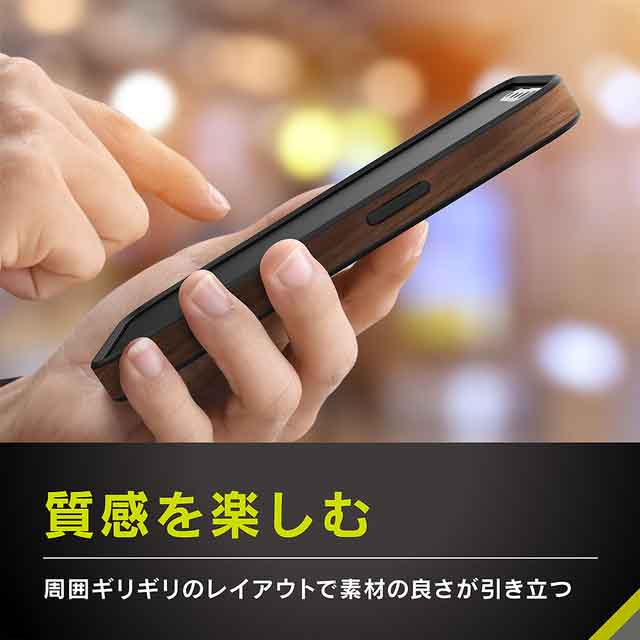 【iPhone13 ケース】[ALINE] 衝撃吸収 バンパーケース クラリーノ (スムースブラック)goods_nameサブ画像