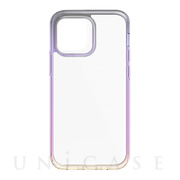 【iPhone13 Pro Max ケース】HYBRID GLASS CLEAR CASE (pastel pink-gray)