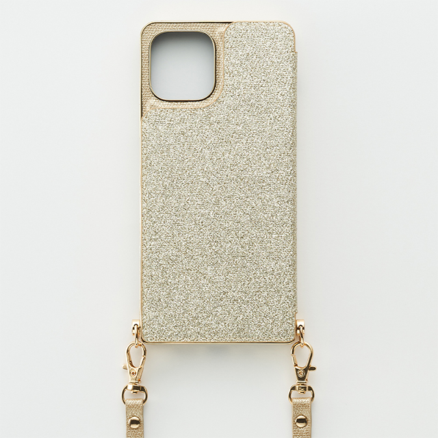 【アウトレット】【iPhone12/12 Pro ケース】Cross Body Case Glitter Series for iPhone12/12 Pro （prism gold）サブ画像