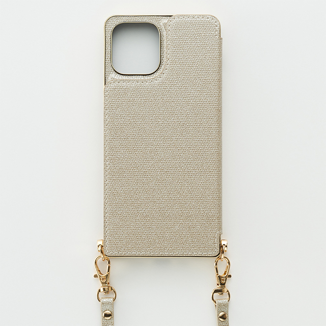 【アウトレット】【iPhone12 mini ケース】Cross Body Case Glitter Series for iPhone12 mini （pearl silver）サブ画像