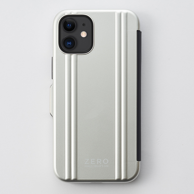 【アウトレット】【iPhone12 mini ケース】ZERO HALLIBURTON Hybrid Shockproof Flip Case for iPhone12 mini (Silver)サブ画像