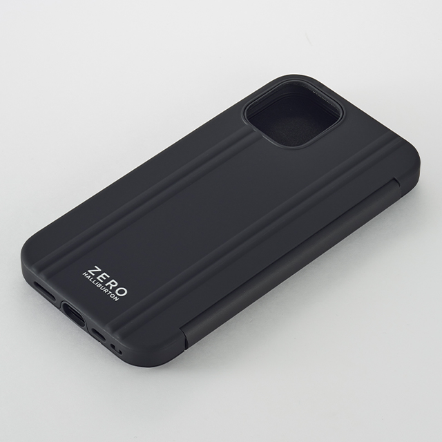 【アウトレット】【iPhone12 mini ケース】ZERO HALLIBURTON Hybrid Shockproof Flip Case for iPhone12 mini (Black)サブ画像