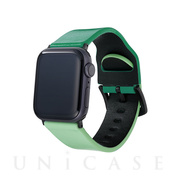 【Apple Watch バンド 49/45/44/42mm】“at Once” Genuine Leather Watchband (Green) for Apple Watch Ultra2/SE(第2/1世代)/Series9/8/7/6/5/4/3/2/1