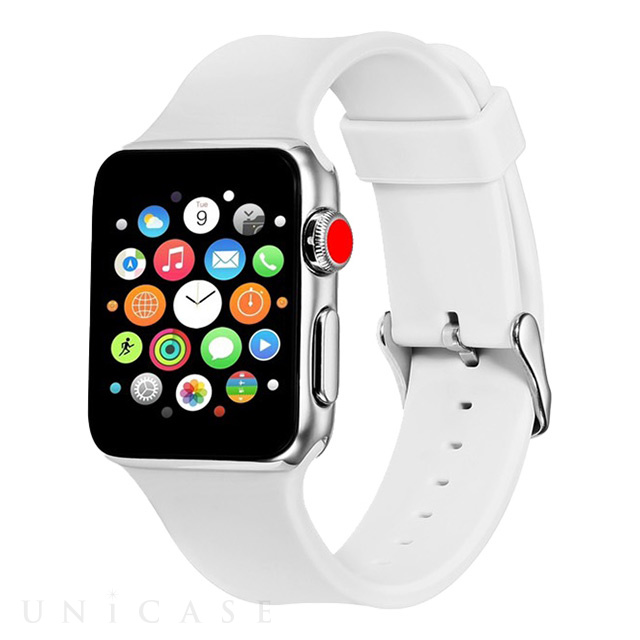 【Apple Watch バンド 49/45/44/42mm】シリコンバンド (ミルキーホワイト) for Apple Watch Ultra2/1/SE(第2/1世代)/Series9/8/7/6/5/4/3/2/1