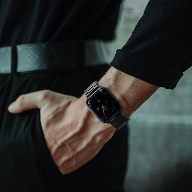【Apple Watch バンド 41/40/38mm】METAL BAND (ブラック) for Apple Watch SE(第2/1世代)/Series9/8/7/6/5/4/3/2/1サブ画像