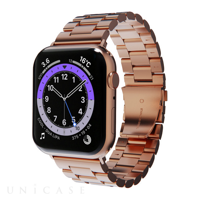 【Apple Watch バンド 41/40/38mm】METAL BAND (ローズゴールド) for Apple Watch SE(第2/1世代)/Series9/8/7/6/5/4/3/2/1