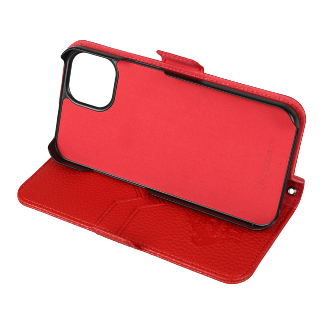 【iPhone13 ケース】“シュリンク” PU Leather Book Type Case (RED)サブ画像