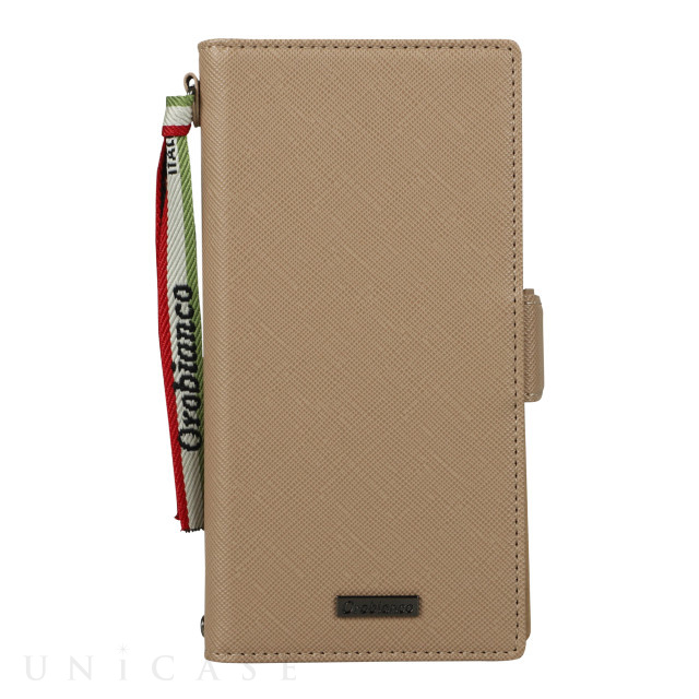 【iPhone12/12 Pro ケース】“スクエアプレート” PU Leather Book Type Case (TAUPE)
