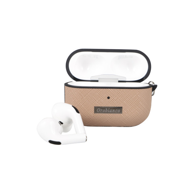 【AirPods Pro(第1世代) ケース】“スクエアプレート” PU Leather Case (TAUPE)サブ画像